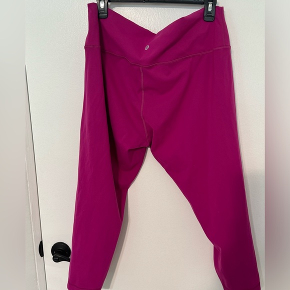 Lululemon Wunder Train High-Rise Crop 23” Ripened Raspberry Sz 18 - Picture 7 of 13